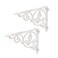 Sungmor 9.2 Inch Cast Iron Brackets for Shelves - 2 Pack Rustic White