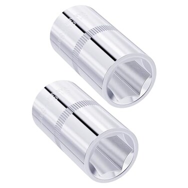 FOCMKEAS 2 Pcs 8mm Shallow Socket, 1/4" Drive, 6-Point