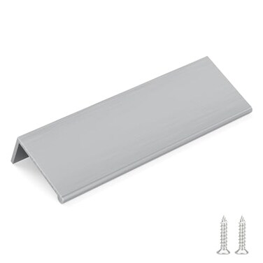 Goldenwarm 10 Pack 3-3/4in Brushed Nickel Finger Edge Pulls for Cabinets