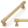Amerdeco 10 Pack Champagne Bronze Knurled Cabinet Pulls 5 Inch(128mmHole Center Kitchen Cabinet Handles Drawer Pulls Cabinet Hardware ZH034