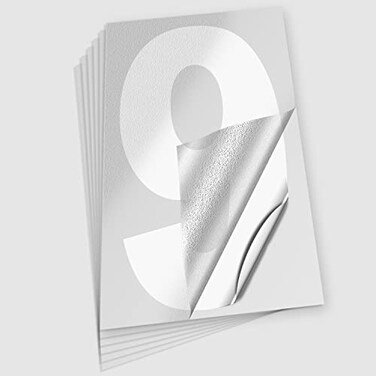 iSYFIX Reflective Vinyl Number 9 (NineStickers, 7 Inch, 6 Pack