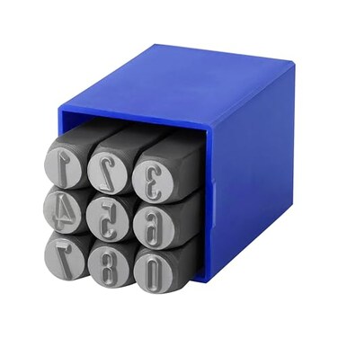 FOCMKEAS Number Stamp Set, 25/64"(10mm, Spring Steels