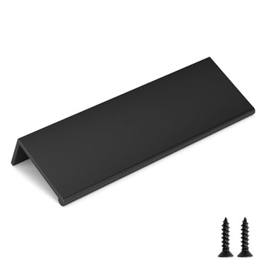 Goldenwarm 10 Pack 3-3/4in Black Finger Edge Pulls for Kitchen Handles