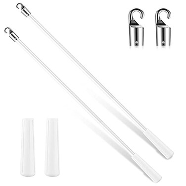 Bokon 2 Pcs Blind Wand Replacement with Hook Handle Window,Fiberglass,30 Inch