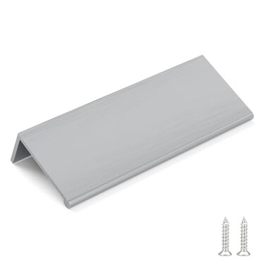 Goldenwarm 10 Pack 3in Brushed Nickel Finger Edge Pulls for Cabinets