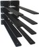 MHMYDZ 8 Pack - 14 inch Black Hidden L Shelf Bracket (1/5 Inch ThickedIron Floating Shelf Brackets Rustic Industrial Metal Brackets for Shelf Support
