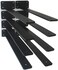 MHMYDZ 8 Pack - 14 inch Black Hidden L Shelf Bracket (1/5 Inch ThickedIron Floating Shelf Brackets Rustic Industrial Metal Brackets for Shelf Support