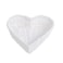 BinaryABC Heart Shaped Basket,Cute Picnic Basket for Fruit Bread Storage(White