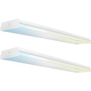 Sunco Lighting Sunco 2 Pack 4FT LED Prisma Wraparound Shop Light, 3CCT, Non-Dimmable