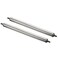 PATIKIL Conveyor Roller 1" Diameter 16" Length, 2 Pack Stainless Steel Gravity Transmission Replacement Part Galvanized End, Silver