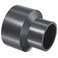 PATIKIL UPVC Reducer Pipe Fitting 3" x 2" Socket Schedule 80, Straight Coupling Adapter Connector, Gray