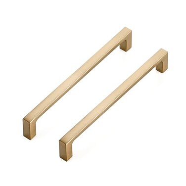Ravinte Champagne Bronze Kitchen Square Cabinet Handles 6-1/4 Inch 5 Pack