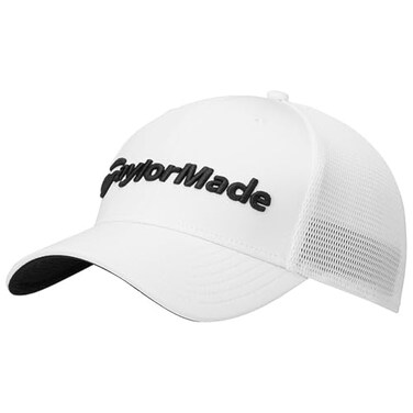 TaylorMade Golf Men's Standard CAGE HAT, White, Small/Medium