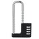 NBYT Adjustable Shackle Lock - Code Long Combination Padlock for GymSchool Lockers, Child Proof Sliding Code Locks for Fences, DrawersCloset