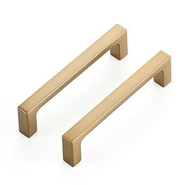 Ravinte Champagne Bronze Kitchen Square Cabinet Handles 3-3/4 Inch 20 Pack