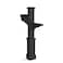 Mayne Westbrook Decorative Mail Post with Planter, Black