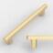 Amerdeco 10 Pack Brushed Gold Cabinet Pulls 5 Inch(128mmHole Center Drawer Pulls Cabinet Hardware Kitchen Cabinet Handles for Bathroom Dresser Pulls ZH0065