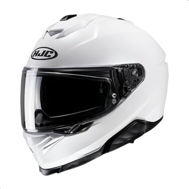 HJC i71 Solid Full Face Motorcycle Helmet with HJ-38 Pinlock Shield, DOT Approved (White, Medium