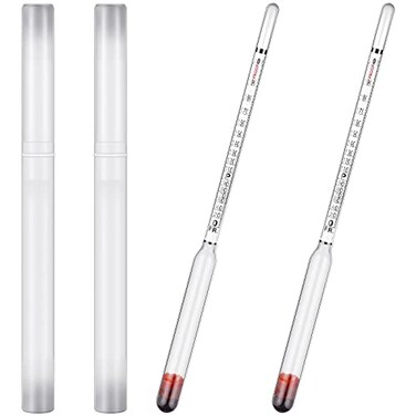 Kanayu 2 Pcs Hydrometer Alcohol 0-200 Proof and 0-100 Tralle