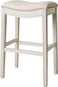 Maven Lane Adrien Backless Bar Stool, Cream, Natural Fabric, 31