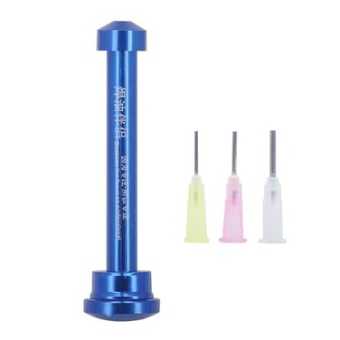 Louishy Manual Syringe Glue Dispenser Solder Flux Paste Plunger BGA Welding Tool
