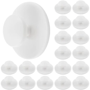 Cionyce Self-Stick Kitchen Cabinet Knobs, White, 20 Pcs