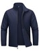 MAGCOMSEN Waterproof Jackets for Men Zip Up Softshell Jacket Fleece Lined Rain Tactical Jacket Light Windproof Warm Coats Navy L