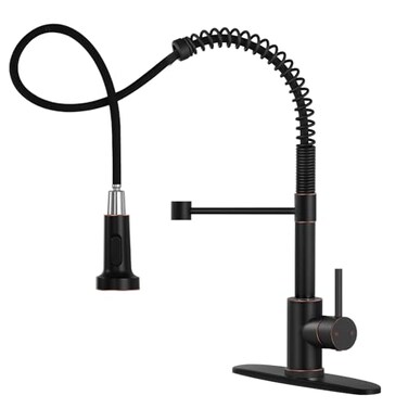 DJS ORB Kitchen Sink Faucet with Pull Down Sprayer Single Handle