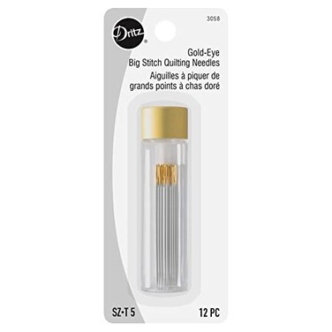 Dritz Big Stitch Quilting Needles Size 5, 12 Count