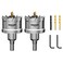 Mollom 1-5/8" (41mm2Pcs Heavy Duty Carbide Hole Saw with 3 Pilot bit