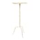 Creative Co-Op Metal Martini Cocktail Table, Antique White