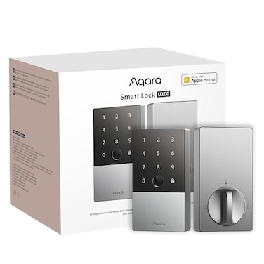 Aqara Smart Lock U100, Apple Home Key, Fingerprint Deadbolt, Silver