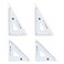 HARFINGTON 4piece Triangle Ruler Square Set 10cm 30/60 and 45/90 Degrees Measuring Tools for Classrooms Home Office, Blue