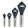 QWORK 4PCS Cobalt Single-End Countersink Chamfer Tool Set, M35 High-Speed Steel, 90° Cutting Angle