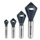 QWORK 4PCS Cobalt Single-End Countersink Chamfer Tool Set, M35 High-Speed Steel, 90° Cutting Angle