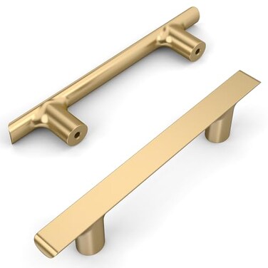 Amerdeco 10 Pack Champagne Bronze Cabinet Pulls 3.75 Inch(96MMHole Centers Kitchen Cabinet Handles Hardware Kitchen Handles for Cabinets Cupboard Handles Drawer Pulls ZH0028