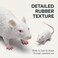Jowxsx White Fake Mouse Prank Trick Tools, Mouse Lifelike Rubber Gag and Practical Joke Tools