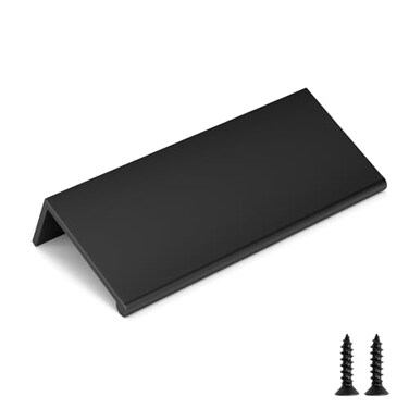 Goldenwarm 10 Pack 2-1/2in Black Finger Edge Pulls for Kitchen Handles