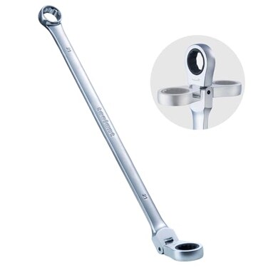 toolant 21mm Extra Long Ratcheting Wrench Flex Head Metric