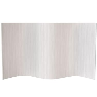 Red Lantern 4 ft. Short Bamboo Wave Screen - White