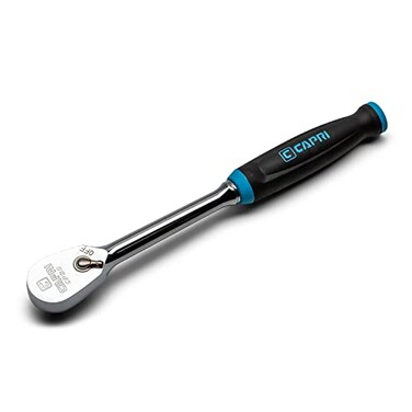 Capri Tools 3/8 in. Drive Fine 90-Tooth Ratchet, Ergonomic Soft Grip, 9.5 in. Long