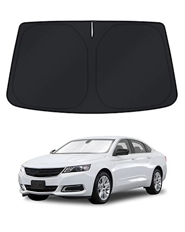 KUST Windshield Sun Shade for Chevy Impala 2014-2018 2019 2020 Window Accessories Shade Sun Visor Cover Foldable Block UV Rays