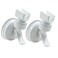 Moicstiy 2 Pcs Adjustable Shower Head Holder, White