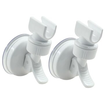 Moicstiy 2 Pcs Adjustable Shower Head Holder, White