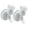 Moicstiy 2 Pcs Adjustable Shower Head Holder, White