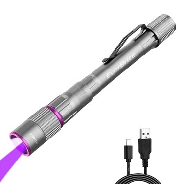 EverBrite Rechargeable Pen Flashlight with UV and White Light