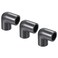 PATIKIL UPVC Pipe Fitting Elbow Schedule 80 1/2" Socket, 3 Pack 90 Degree Adapter Connector, Gray