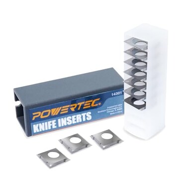 POWERTEC 14.3mm Carbide Inserts for Spiral Cutterheads, 10PK (14301