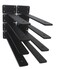 MHMYDZ 8 Pack - 12 inch Black Hidden L Shelf Bracket (1/5 Inch ThickedIron Floating Shelf Brackets Rustic Industrial Metal Brackets for Shelf Support