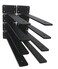 MHMYDZ 8 Pack - 12 inch Black Hidden L Shelf Bracket (1/5 Inch ThickedIron Floating Shelf Brackets Rustic Industrial Metal Brackets for Shelf Support